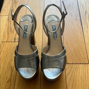 Prada Silver Heels